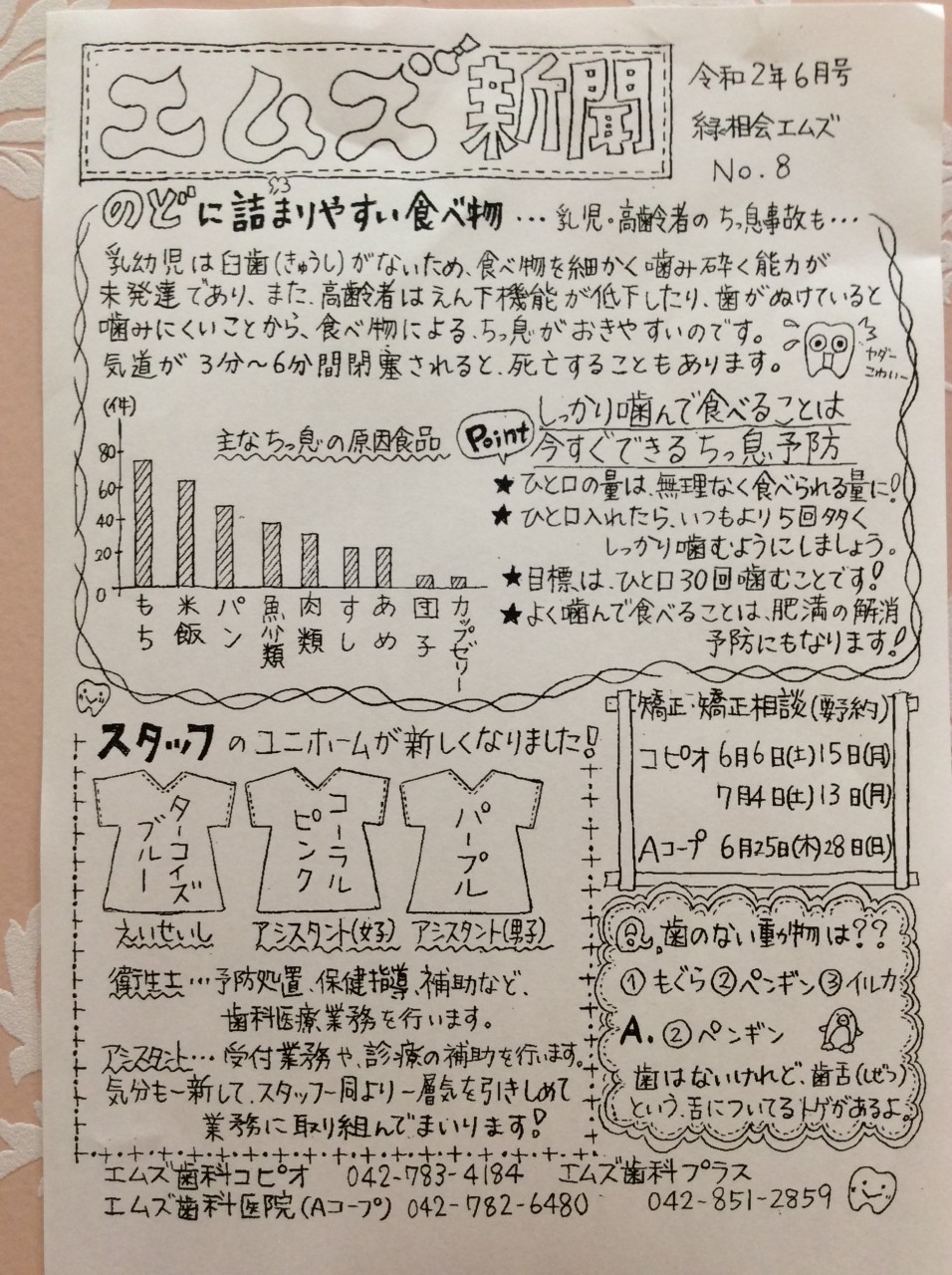エムズ歯科コピオ　2020年6月新聞2